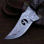 CUSTOM HANDMADE DAMASCUS STEEL 10" SKINNERKNIFE, WIRE CUT BLADE KNIFE, EDC KNIFE