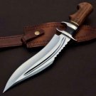 CUSTOM HANDMADE D2 STEEL HUNTING KNIFE, SKINNER KNIFE WITH WOOD HANDLE
