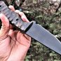 CUSTOM HANDMADE D2 STEEL 10" SKINNER KNIFE, POWDER COATED KNIFE, OUTDOOR KNIVES