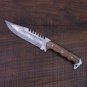 HANDMADE DAMASCUS STEEL 13" HUNTING KNIFE, BOWIE KNIFE SURVIVAL WITH WOOD HANDLE