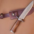 CUSTOM HANDMADE DAMASCUS STEEL 12" HUNTING KNIFE, SKINNER KNIFE, BOWIE KNIFE EDC