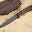 HANDMADE CARON STEEL HUNTING SKINNER OUTDOOR KNIFE 12" WITH ENGRAVED WOOD HANDLE