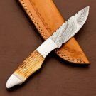 HANDMADE DAMASCUS STEEL 8.5" HUNTING KNIFE, SKINNER KNIFE, BUSHCRAFT KNIFE, EDC