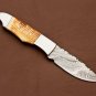 HANDMADE DAMASCUS STEEL 8.5" HUNTING KNIFE, SKINNER KNIFE, BUSHCRAFT KNIFE, EDC