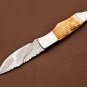 HANDMADE DAMASCUS STEEL 8.5" HUNTING KNIFE, SKINNER KNIFE, BUSHCRAFT KNIFE, EDC