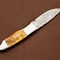 HANDMADE DAMASCUS STEEL 8.5" HUNTING KNIFE, SKINNER KNIFE, BUSHCRAFT KNIFE, EDC