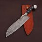 CUSTOM HANDMADE DAMASCUS STEEL 12" CHEF KNIFE, KITCHEN KNIFE, OUTDOOR KNIFE, EDC