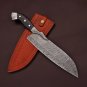 CUSTOM HANDMADE DAMASCUS STEEL 12" CHEF KNIFE, KITCHEN KNIFE, OUTDOOR KNIFE, EDC