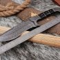CUSTOM HANDMADE DAMASCUS STEEL 12" HUNTING KNIFE, KUKRI KNIFE, OUTDOOR KNIFE,EDC