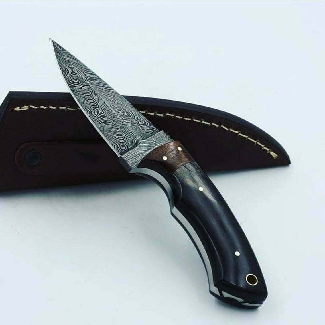 CUSTOM HANDMADE DAMASCUS STEEL 9.0" SKINNER KNIFE, HUNTING KNIFE, SURVIVAL KNIFE