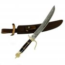 CUSTOM HANDMADE DAMASCUS STEEL 19" SWORD, BOWIE KNIFE, HUNTING KNIFE, COMBAT EDC