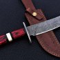 CUSTOM HANDMADE DAMASCUS STEEL 14" HUNTING KNIFE, SKINNER KNIFE, BOWIE KNIFE EDC