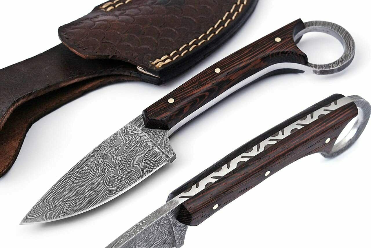 CUSTOM HANDMADE DAMASCUS STEEL 8" SKINNER KNIFE, BUSHCRAFT KNKIFE, POCKET KNIFE