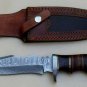 CUSTOM HANDMADE DAMASCUS STEEL 11" HUNTING SKINNER KNIFE, BUSHCRAFT KNIFE EDC