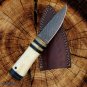 CUSTOM HANDMADE DAMASCUS STEEL 7.0" HUNTING KNIFE, SKINNER KNIFE, BUSHCRAFKNIFE