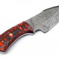 CUSTOM HANDMADE DAMASCUS STEEL 8.0" BUSHCRAFT KNIFE, SKINNER KNIFE, OUTDOOR EDC