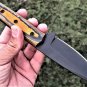 CUSTOM HANDMADE D2 STEEL 8" SKINNER KNIFE, BUSHCRAFT KNIFE, WITH PAKKA WOOD HAND