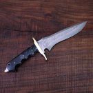 HANDMADE DAMASCUS STEEL 13" HUNTING KNIFE, BOWIE KNIFE SURVIVAL WITH RESIN HANDL