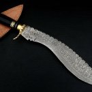 CUSTOM HANDMADE DAMASCUS STEEL 18" HUNTING KNIFE, SKINNER KNIFE, KUKRI KNIFE EDC