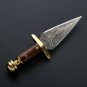 CUSTOM HANDMADE DAMASCUS STEEL 10" HUNTING KNIFE, SKINNER KNIFE,WITH WOOD HANDLE