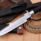 COMMANDO KNIFE D2 STEEL 14" HUNTING KNIFE, HALLOW HANDLE, REMOVABLE BACK GUARD