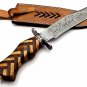 CUSTOM HANDMADE DAMASCUS STEEL 15" HUNTING KNIFE, BOWIE KNIFE, SURVIVAL KNIFE