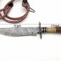 CUSTOM HANDMADE DAMASCUS STEEL 15.5" HUNTING KNIFE, BOWIE KNIFE, SURVIVAL KNIFE