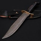 CUSTOM HANDMADE DAMASCUS STEEL 15" HUNTING KNIFE, BOWIE KNIFE,GIFT, OUTDOOR EDC