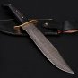 CUSTOM HANDMADE DAMASCUS STEEL 15" HUNTING KNIFE, BOWIE KNIFE,GIFT, OUTDOOR EDC