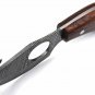 CUSTOM HANDMADE DAMASCUS STEEL 7" HUNTING KNIFE, GUT-HOOK KNIFE, BUSHCRAFT KNIFE