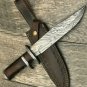 CUSTOM HANDMADE DAMASCUS STEEL 15" HUNTING KNIFE, BOWIE KNIFE WITH WOOD HANDLE