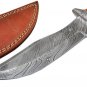 CUSTOM HANDMADE DAMASCUS STEEL 13" BOWIE KNIFE, HUNTING BUSHCRAFT KNIFE, EDC