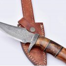 CUSTOM HANDMADE DAMASCUS STEEL 9" HUNTING KNIFE, SKINNER, SURVIVAL KNIFE, EDC