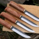HANDMADE D2 STEEL 10" BBQ KNIFE SET, SKINNER KNIFE, WITH WOOD HANDLE AND SHEATH