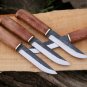 HANDMADE D2 STEEL 10" BBQ KNIFE SET, SKINNER KNIFE, WITH WOOD HANDLE AND SHEATH