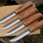 HANDMADE D2 STEEL 10" BBQ KNIFE SET, SKINNER KNIFE, WITH WOOD HANDLE AND SHEATH