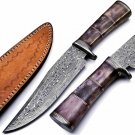 CUSTOM HANDMADE DAMASCUS STEEL 12" HUNTING KNIFE, BOWIE KNIFE, SURVIVAL KNIFE