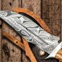 CUSTOM HANDMADE DAMASCUS STEEL 12" HUNTING KNIFE, DOUBLE GUARD KNIFE, OUTDOOR ED