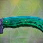 AB04 Handmade Damascus steel 8.0â knife with Pakka wood handle and sheath