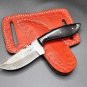 Handmade Damascus steel skinner knife Hunting Knife with Horn handle