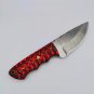 7.0" CUSTOM HAND MADE DAMASCUS STEEL SKINNER KNIFE PAKKA WOOD HANDLE W/SHEATH