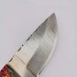 7.0" CUSTOM HAND MADE DAMASCUS STEEL SKINNER KNIFE PAKKA WOOD HANDLE W/SHEATH