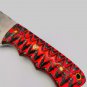 7.0" CUSTOM HAND MADE DAMASCUS STEEL SKINNER KNIFE PAKKA WOOD HANDLE W/SHEATH