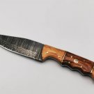 9.0" CUSTOM HAND MADE DAMASCUS STEEL SKINNER KNIFE ROSEWOOD HANDLE W/SHEATH