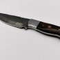 8.0" CUSTOM HAND MADE DAMASCUS STEEL SKINNER KNIFE ROSEWOOD HANDLE W/SHEATH