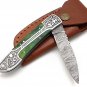 Handmade Damascus Pocket Knife Folding Knife For Men Gift For Father Camping Knife Pocket Knife