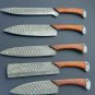 5 Pieces Handmade Damascus Steel Kitchen Knife chef's Knife Set forging mark blade