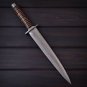 custom handmade Damascus steel dagger hunting knife walnut & pakka wood handle gift for him