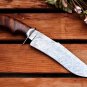 custom handmade Damascus steel bowie hunting knife rosewood handle gift for him