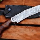 custom handmade Damascus steel bowie hunting knife rosewood handle gift for him